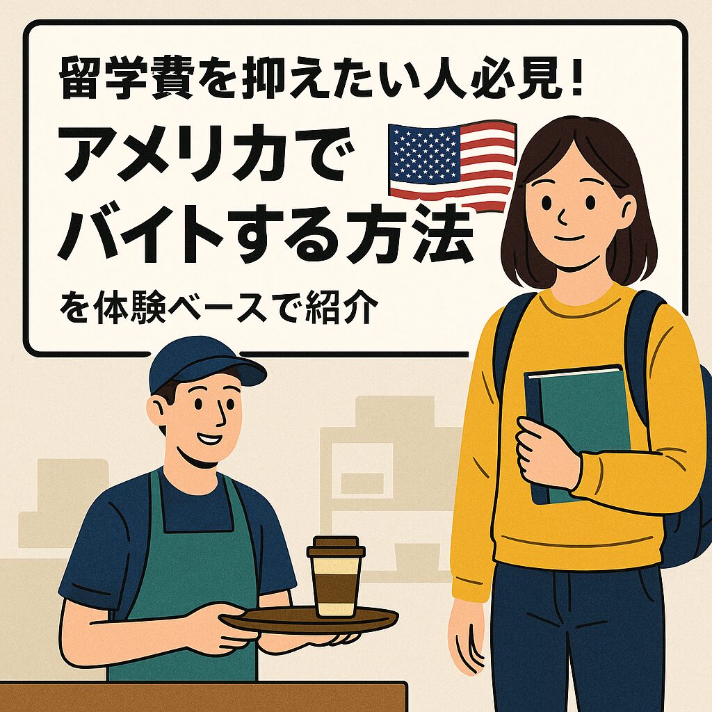 留学費を抑えたい人必見!英語力に自信がなくてもできるアメリカのバイト経験を紹介 1 留学費を抑えたい人必見!英語力に自信がなくてもできるアメリカのバイト経験を紹介